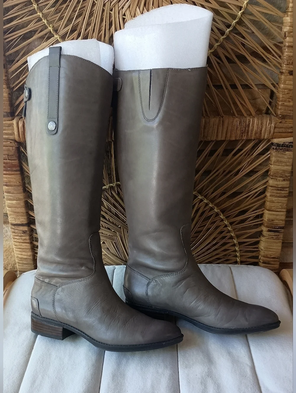 Sam Edelman Grey Tall Leather Boots_8